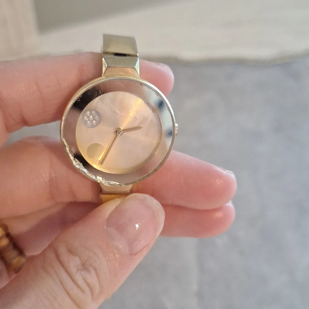 Movado Gold and Pink Women's Watch - Picture 2 of 7